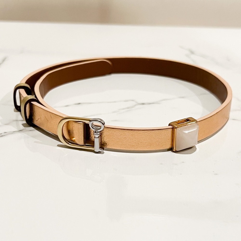 Rose gold Keep Collective bracelet with charm